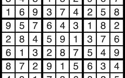 Sudoku Solution – Jan 20