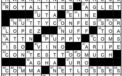 Crossword Solution – Jan 20