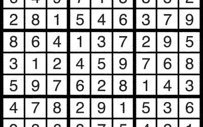 Sudoku Solution – March 2