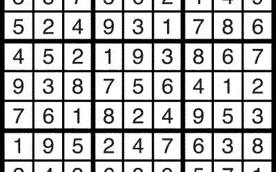 Sudoku, Feb 10 – Solution