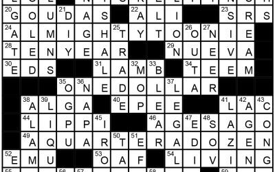 “Upping the Anti” Crossword Solution – March 16