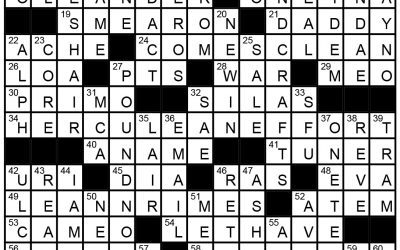 See Crossword Solution – June 1