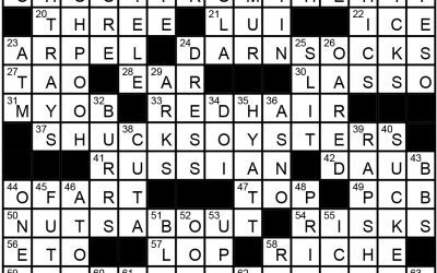 Crossword Solution – June 15