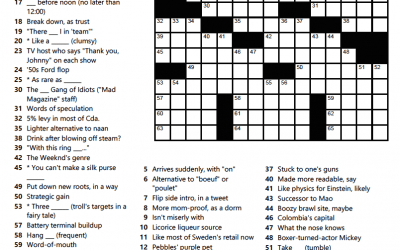 ‘It’s A Toss Up’ – Crossword