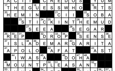 “Nowheres Villes” | Crossword Solution