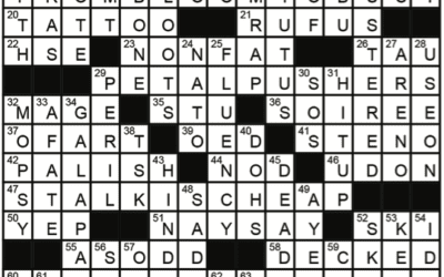 “At the Flower Shop” | Crossword Solution