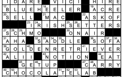 “Dog Gone It” | Crossword Solution