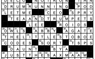 “Instru-mentally Unsound” | Crossword Solution