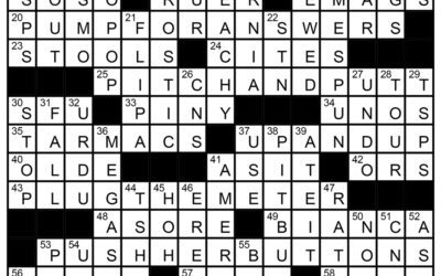 “P is for Promo” Crossword Solution | June 10