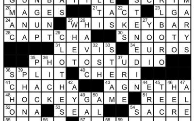 “One for All and All for One” – Crossword Solution Aug 19